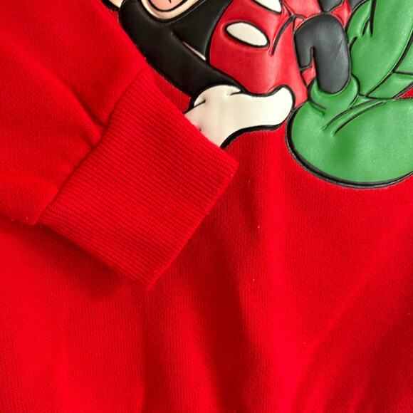 Vintage Holiday Kids Sweatshirt Mickey Mouse Christmas Graphic 4t Red Soft - Picture 5 of 6
